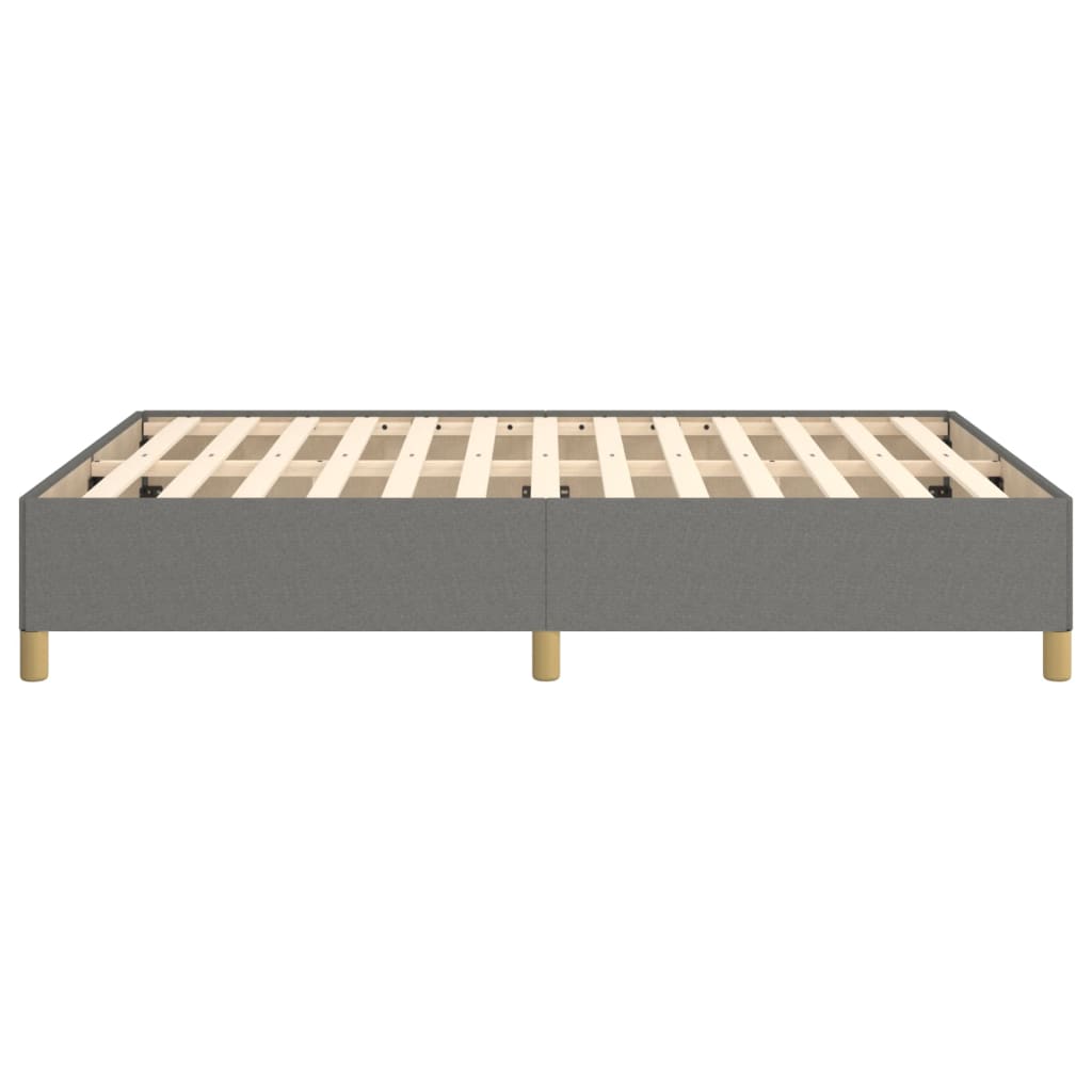 Cadre de lit sans matelas gris foncé 140x200 cm tissu - XIOS