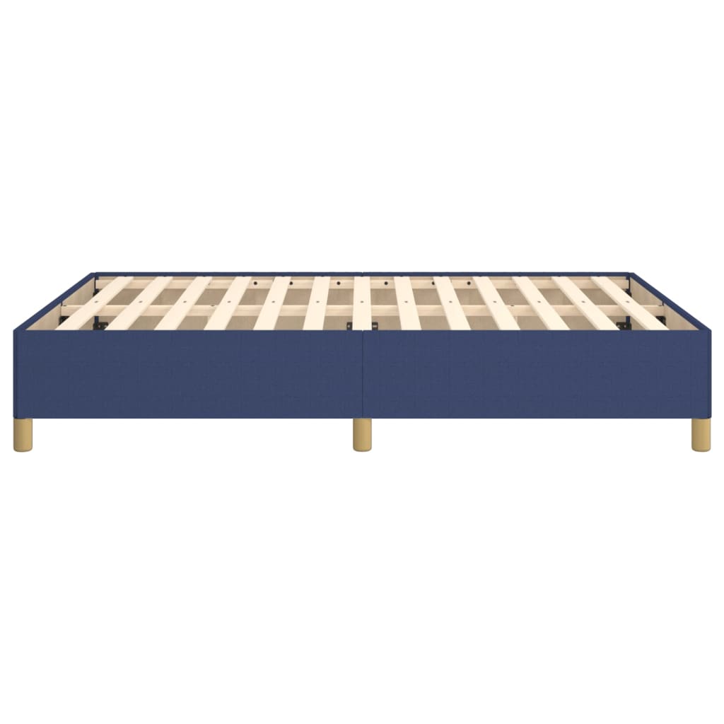 Cadre de lit sans matelas bleu 140x200 cm tissu - XIOS