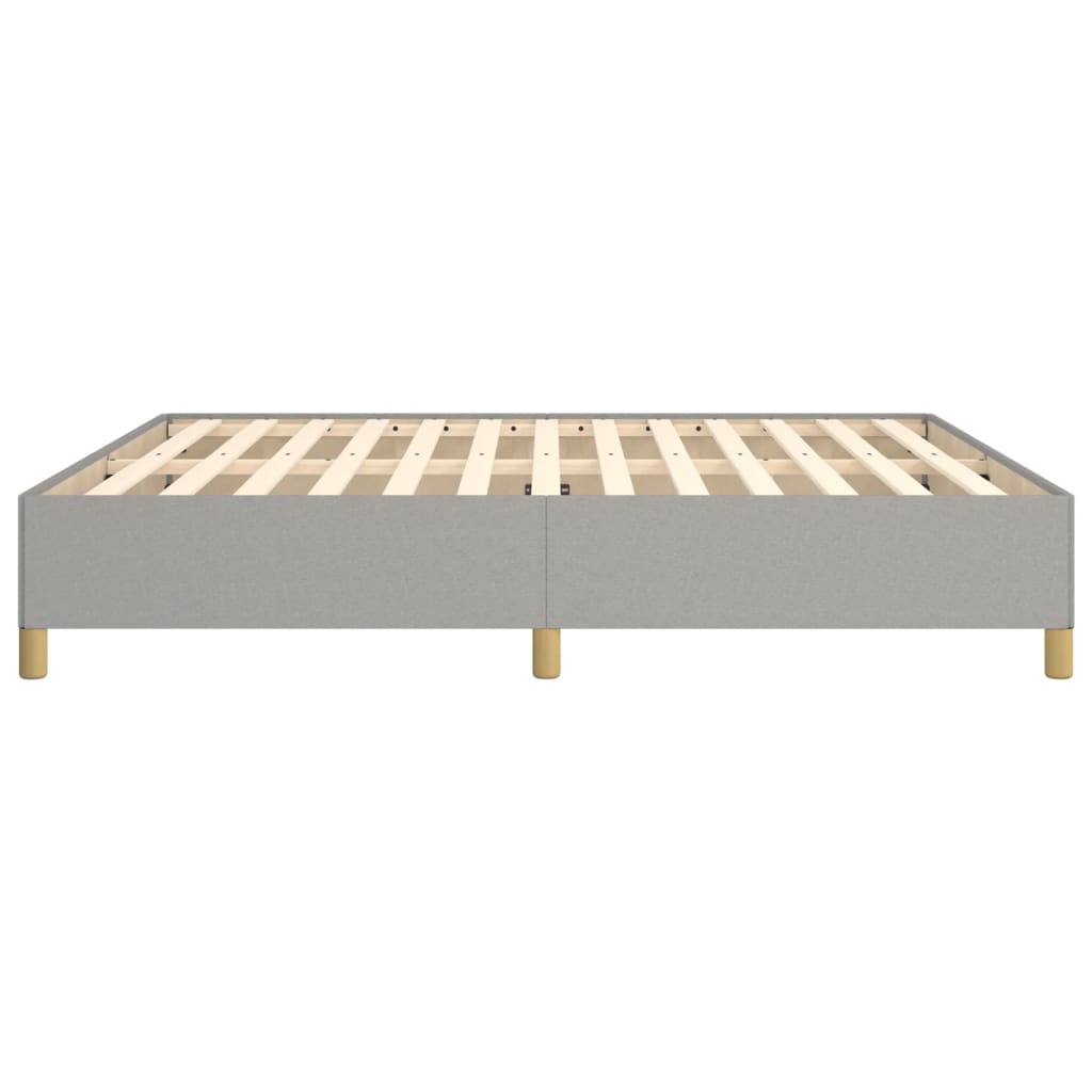 Cadre de lit sans matelas gris clair 160x200 cm tissu - XIOS