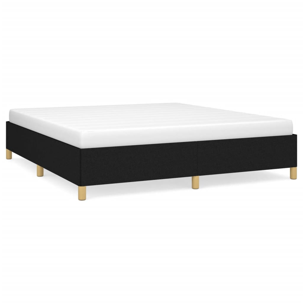 Cadre de lit sans matelas noir 160x200 cm tissu - XIOS