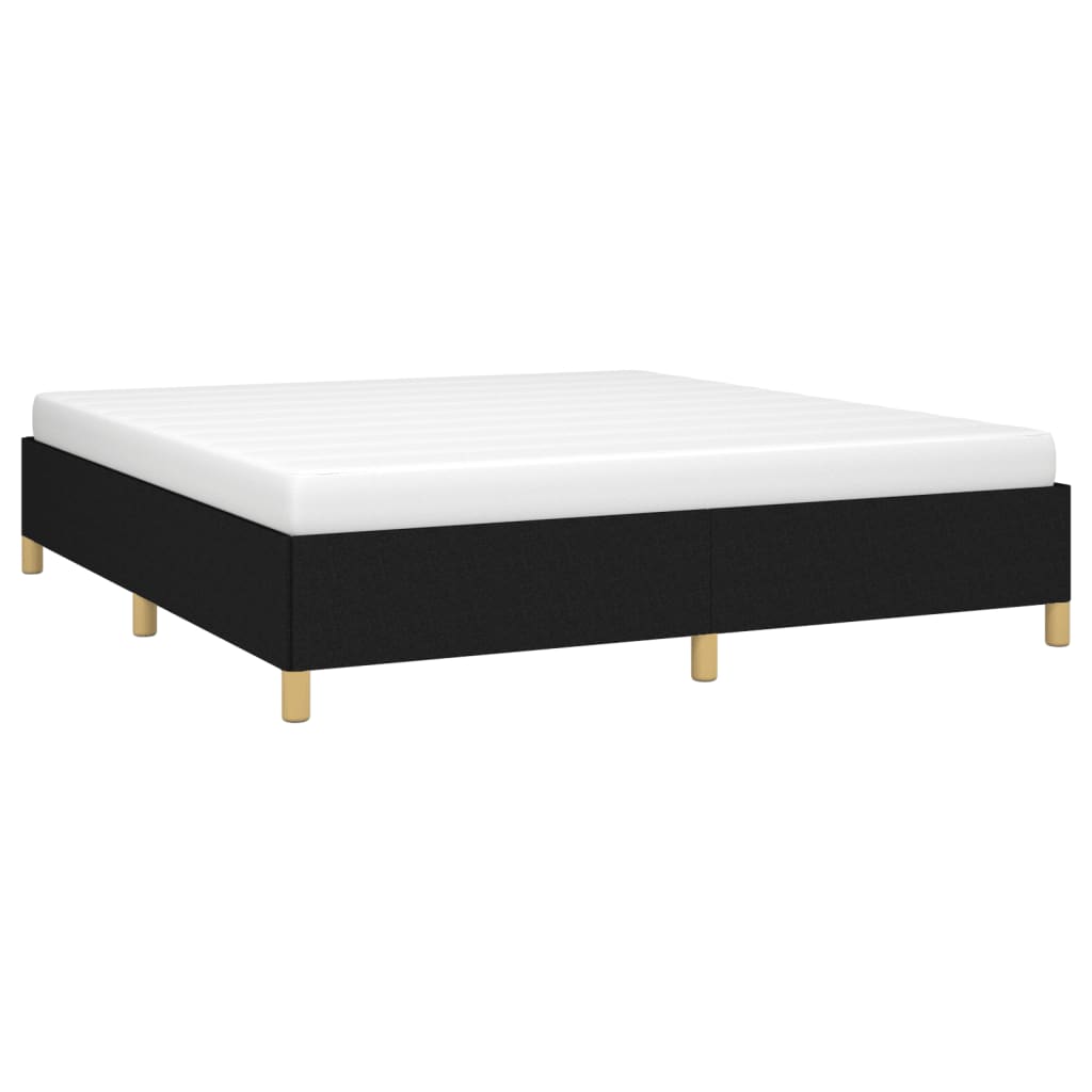 Cadre de lit sans matelas noir 160x200 cm tissu - XIOS