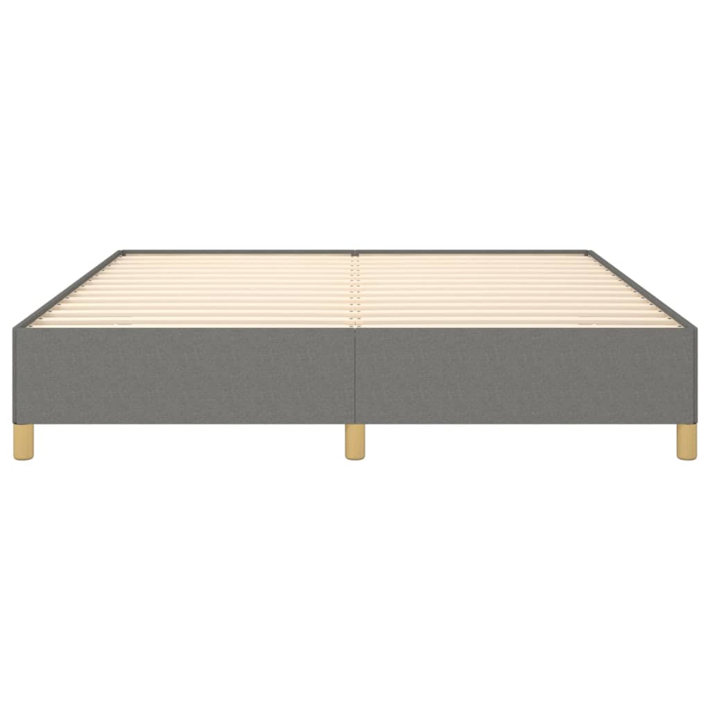 Cadre de lit sans matelas gris foncé 180x200 cm tissu - XIOS