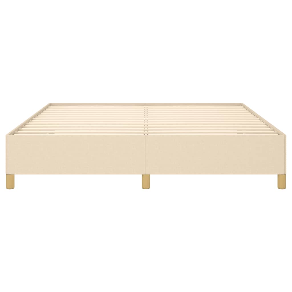Cadre de lit sans matelas crème 180x200 cm tissu - XIOS