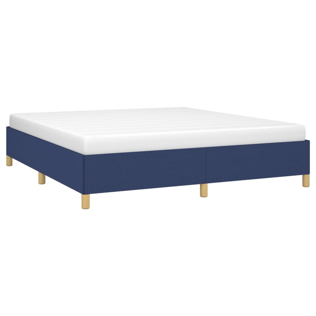 Cadre de lit sans matelas bleu 180x200 cm tissu - XIOS