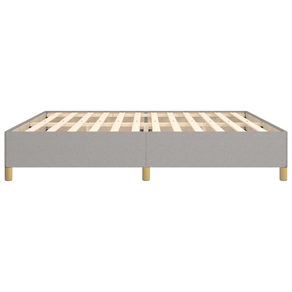 Cadre de lit sans matelas gris clair 200x200 cm tissu - XIOS