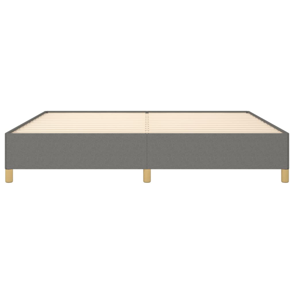 Cadre de lit sans matelas gris foncé 200x200 cm tissu - XIOS
