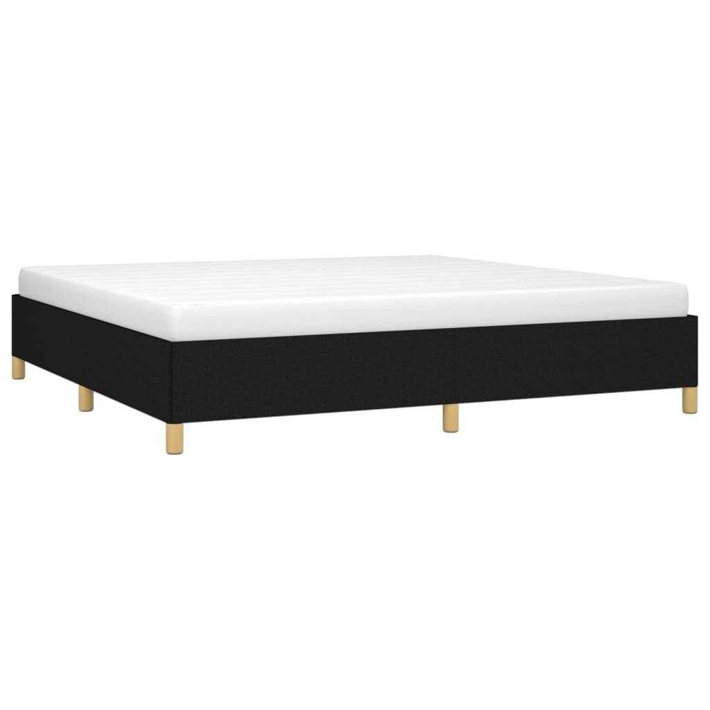 Cadre de lit sans matelas noir 200x200 cm tissu - XIOS