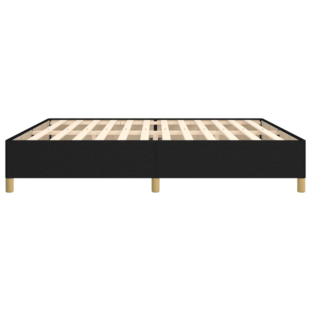 Cadre de lit sans matelas noir 200x200 cm tissu - XIOS