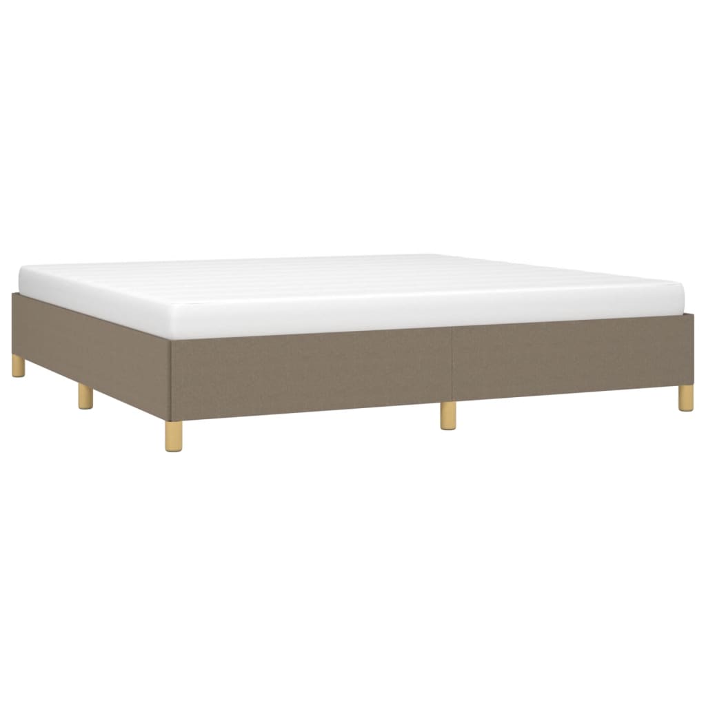 Cadre de lit sans matelas taupe 200x200 cm tissu - XIOS
