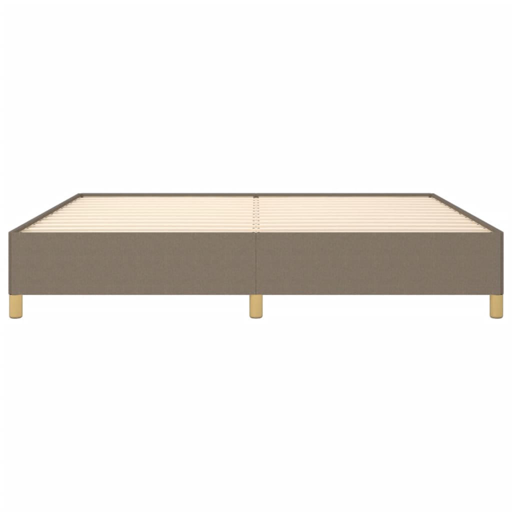 Cadre de lit sans matelas taupe 200x200 cm tissu - XIOS