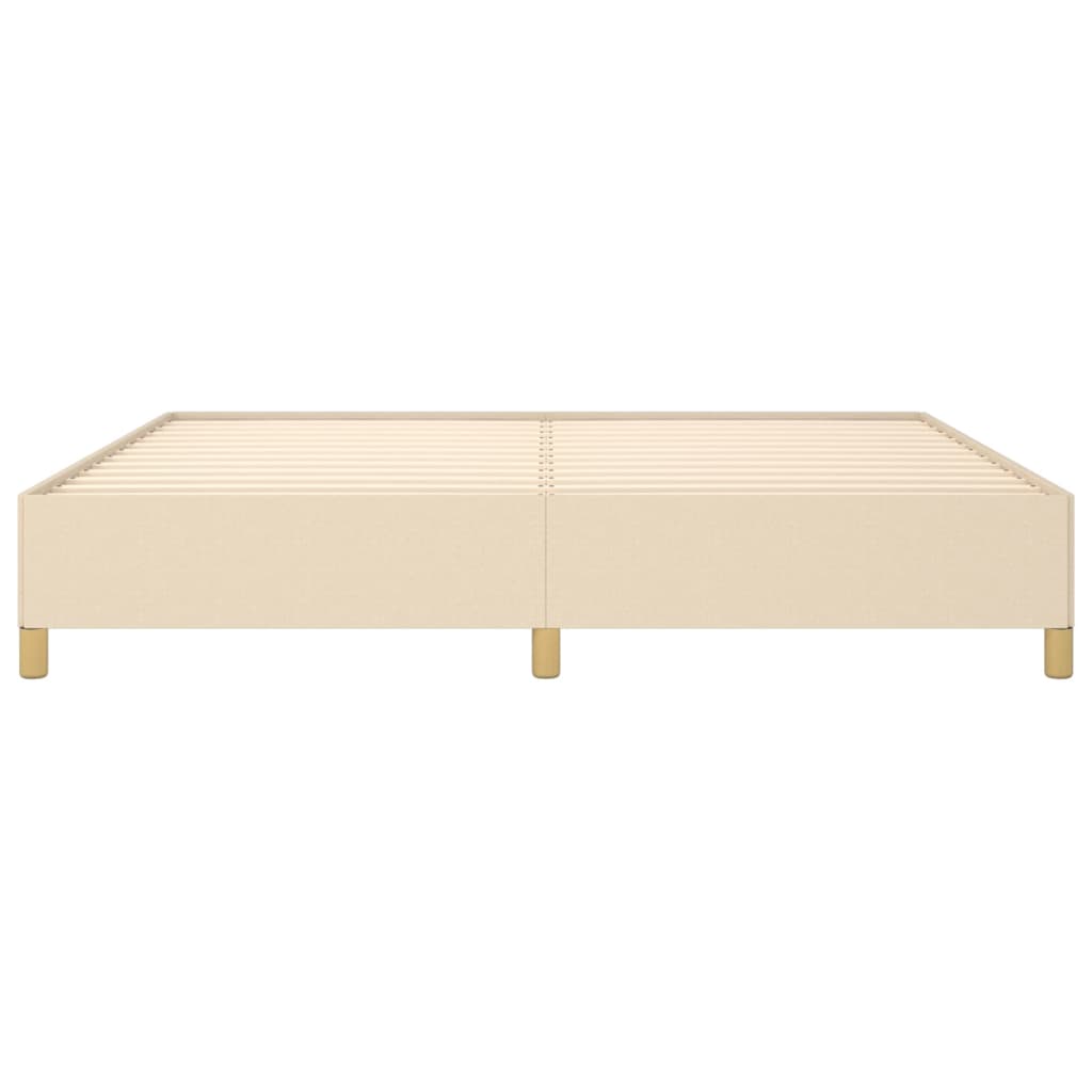 Cadre de lit sans matelas crème 200x200 cm tissu - XIOS