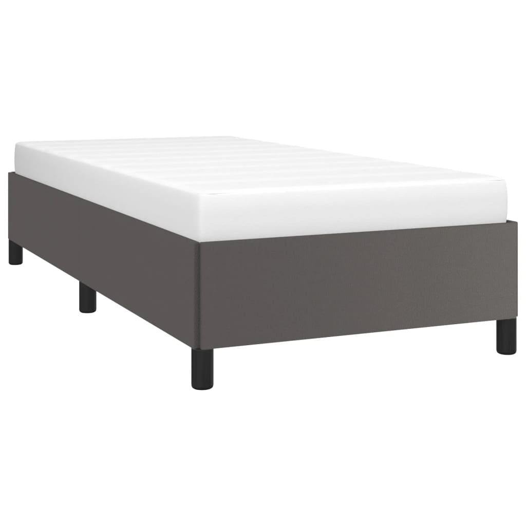 Cadre de lit sans matelas gris 80x200 cm similicuir - XIOS