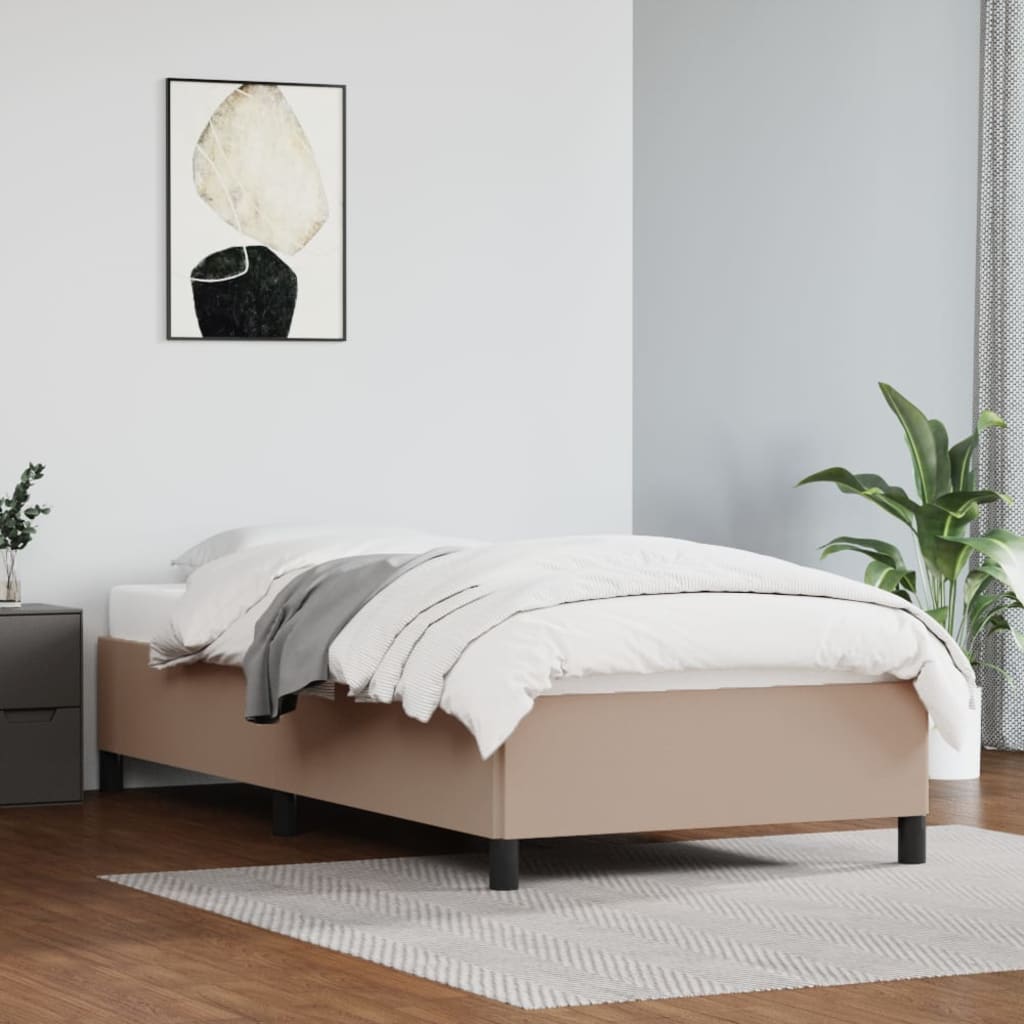 Cadre de lit sans matelas cappuccino 80x200 cm similicuir - XIOS