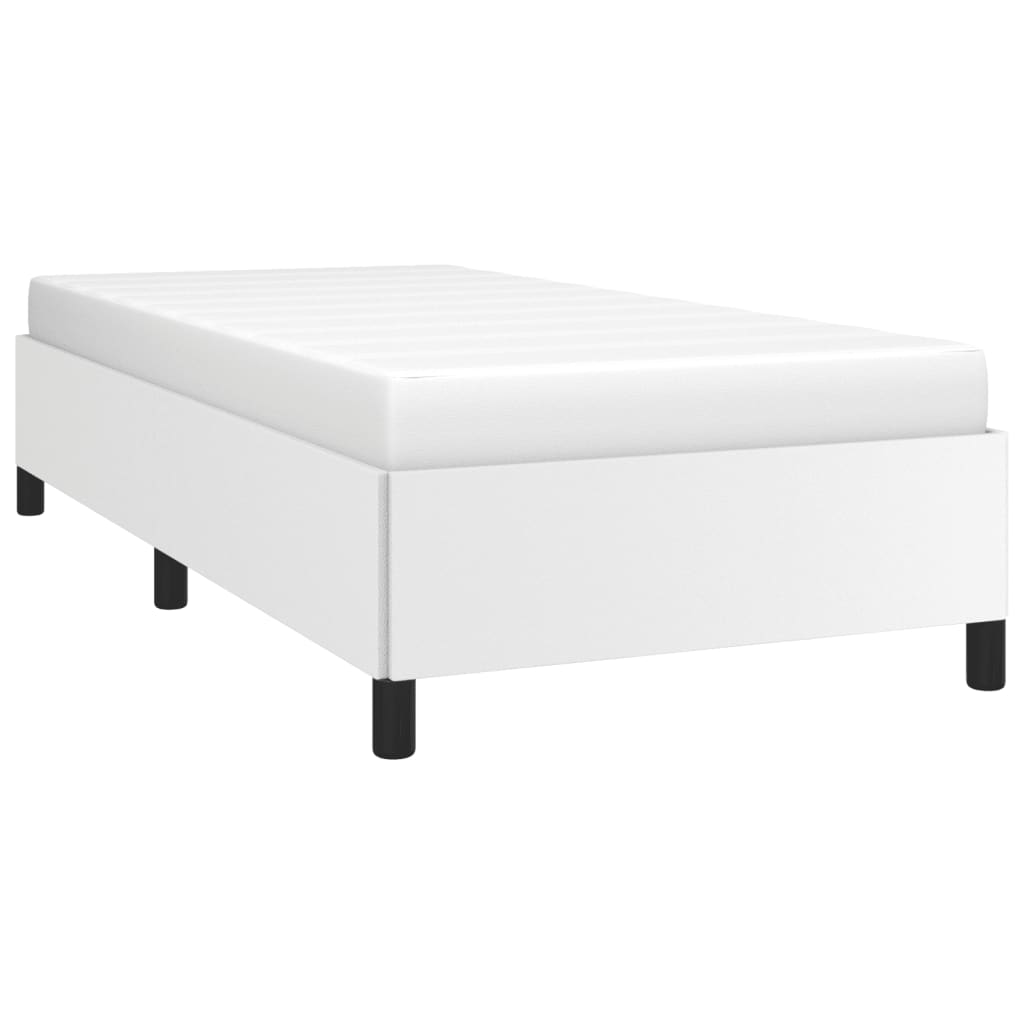 Cadre de lit sans matelas blanc 90x190 cm similicuir - XIOS