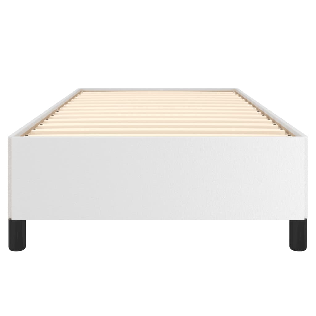 Cadre de lit sans matelas blanc 90x190 cm similicuir - XIOS