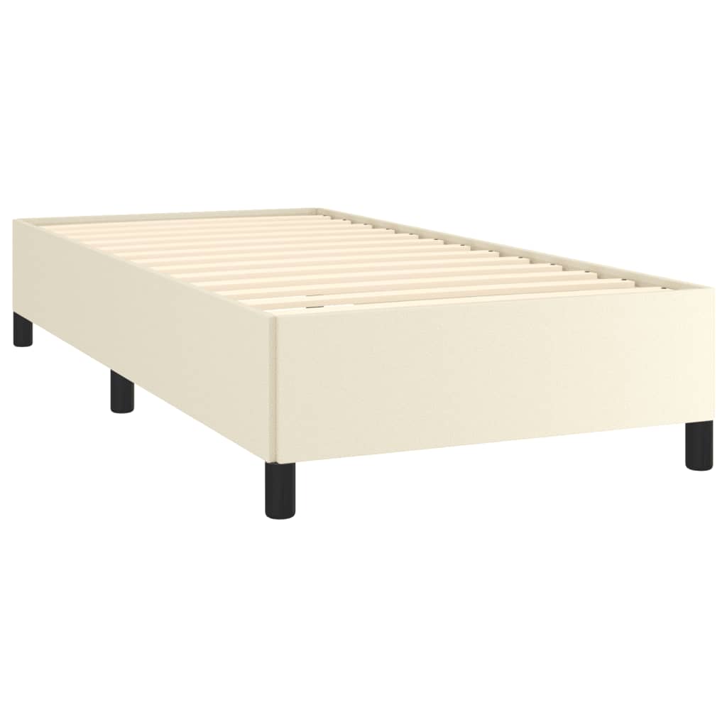 Cadre de lit sans matelas crème 90x190 cm similicuir - XIOS