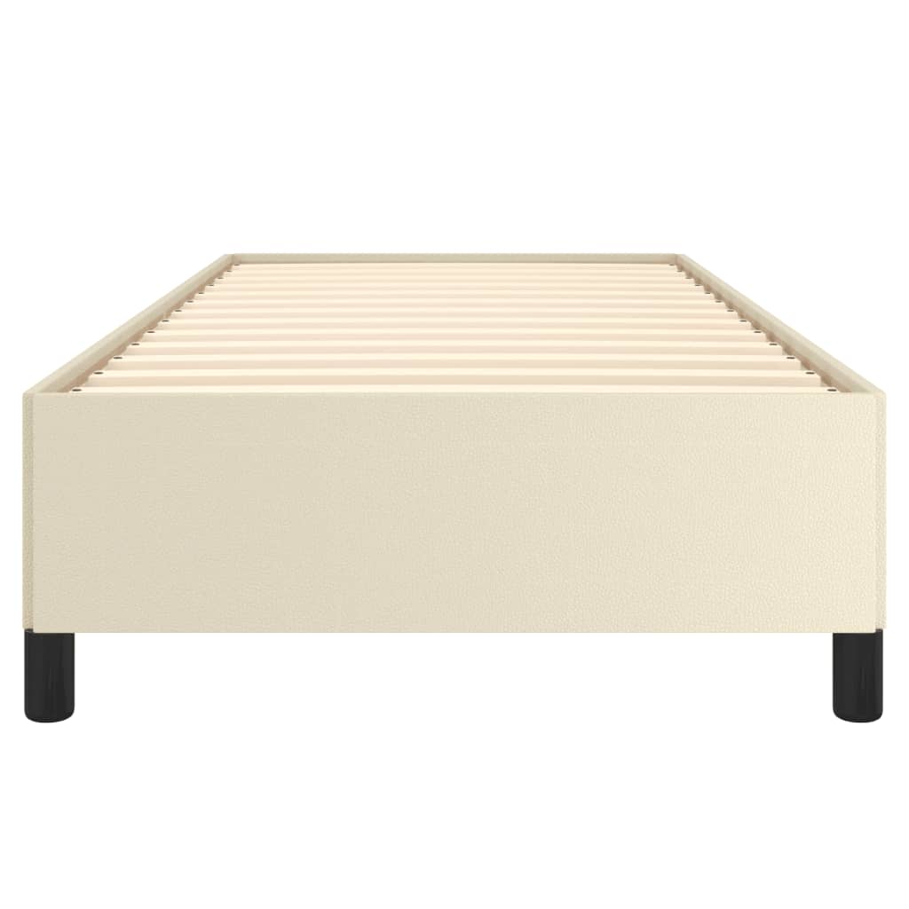 Cadre de lit sans matelas crème 90x190 cm similicuir - XIOS