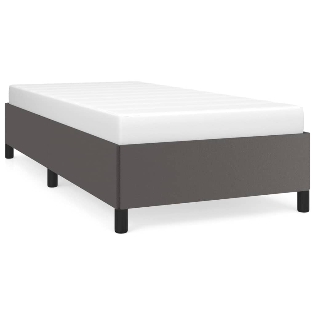 Cadre de lit sans matelas gris 90x190 cm similicuir - XIOS