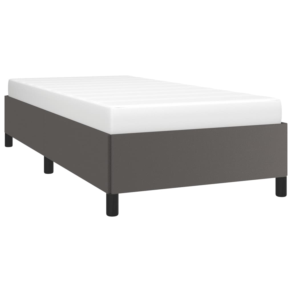 Cadre de lit sans matelas gris 90x190 cm similicuir - XIOS