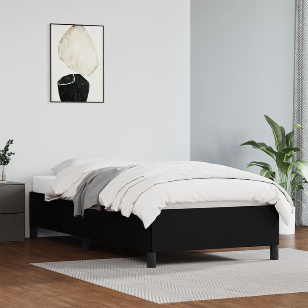 Cadre de lit sans matelas noir 90x200 cm similicuir - XIOS