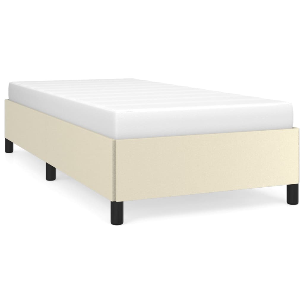 Cadre de lit sans matelas crème 90x200 cm similicuir - XIOS