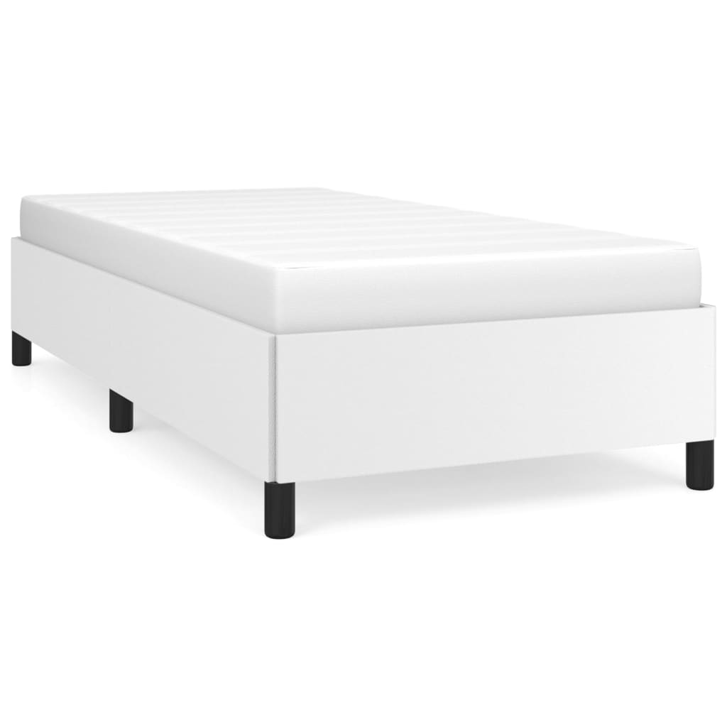 Cadre de lit sans matelas blanc 100x200 cm similicuir - XIOS