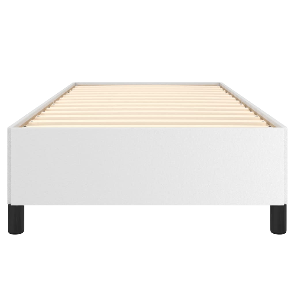 Cadre de lit sans matelas blanc 100x200 cm similicuir - XIOS