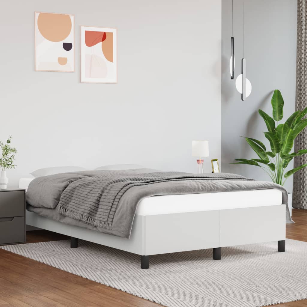Cadre de lit sans matelas blanc 120x200 cm similicuir - XIOS