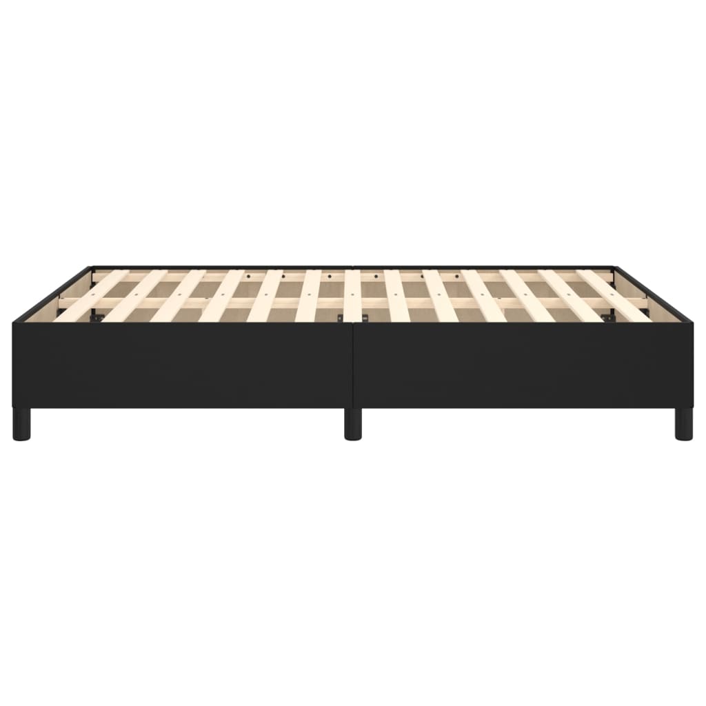 Cadre de lit sans matelas noir 140x190 cm similicuir - XIOS