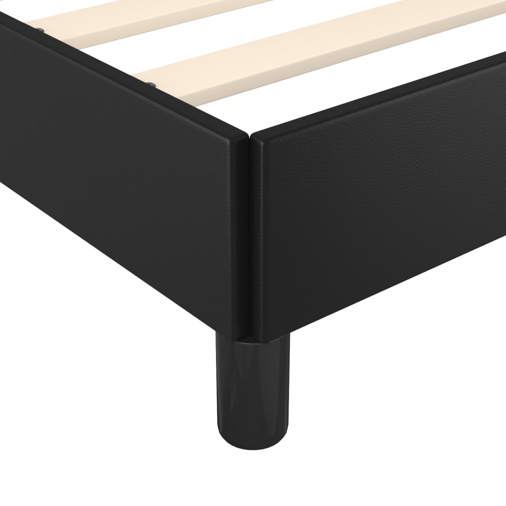 Cadre de lit sans matelas noir 140x190 cm similicuir - XIOS