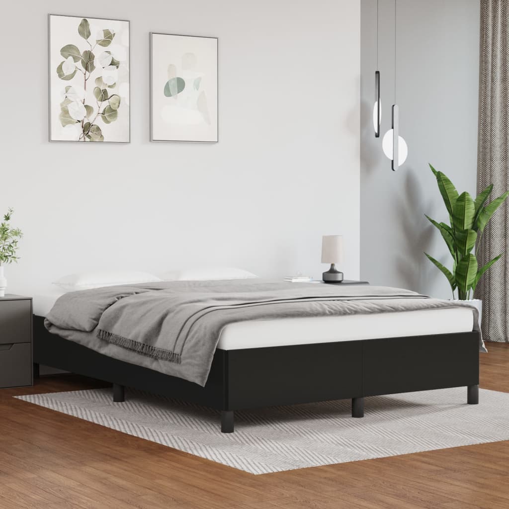 Cadre de lit sans matelas noir 140x190 cm similicuir - XIOS