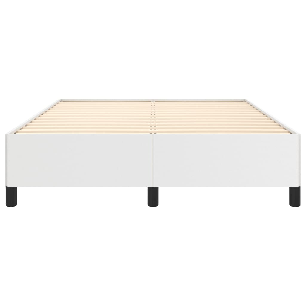Cadre de lit sans matelas blanc 140x190 cm similicuir - XIOS