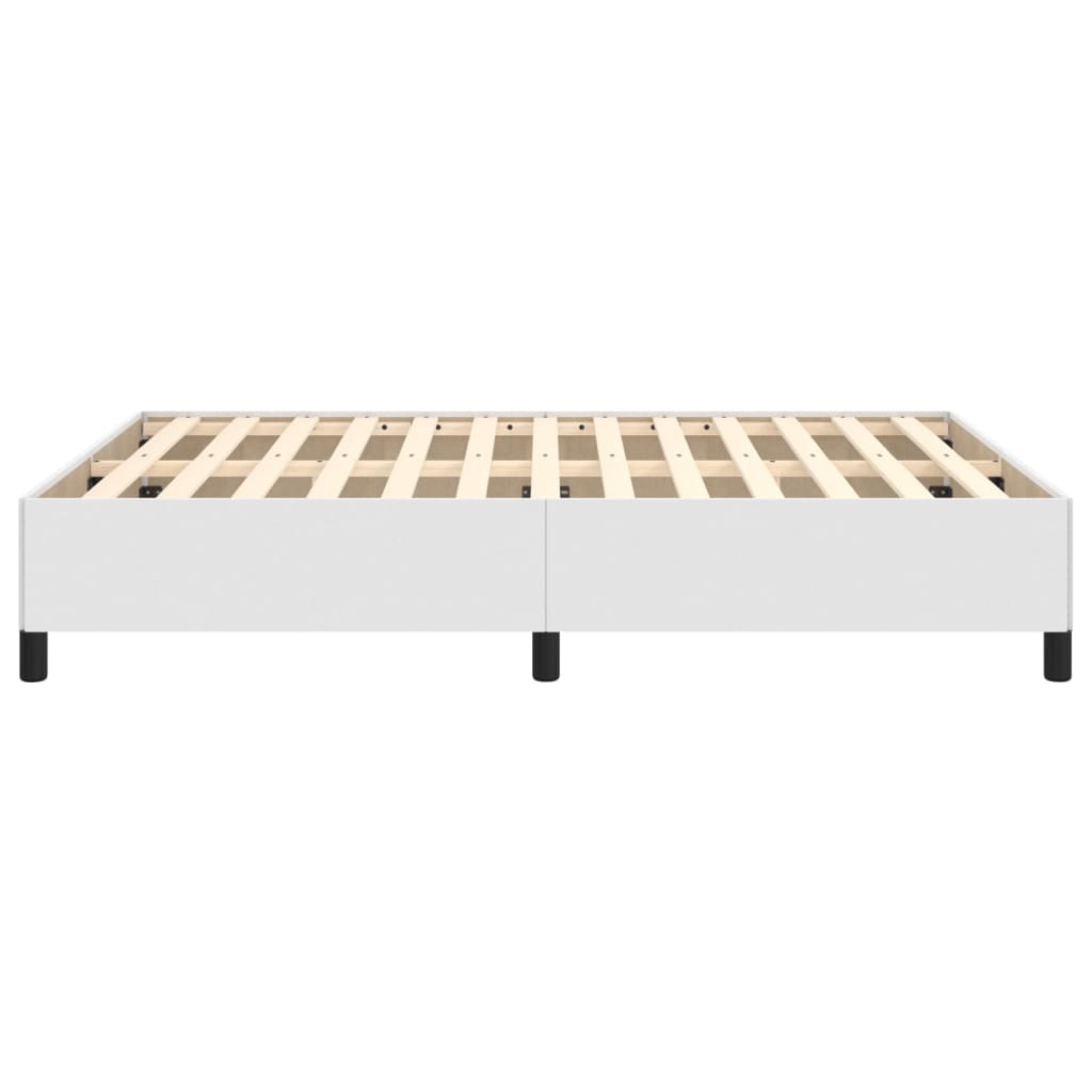 Cadre de lit sans matelas blanc 140x190 cm similicuir - XIOS