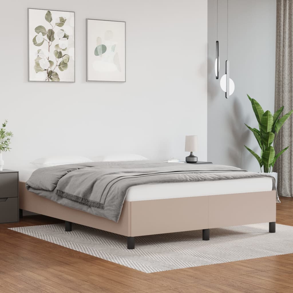 Cadre de lit sans matelas cappuccino 140x190 cm similicuir - XIOS