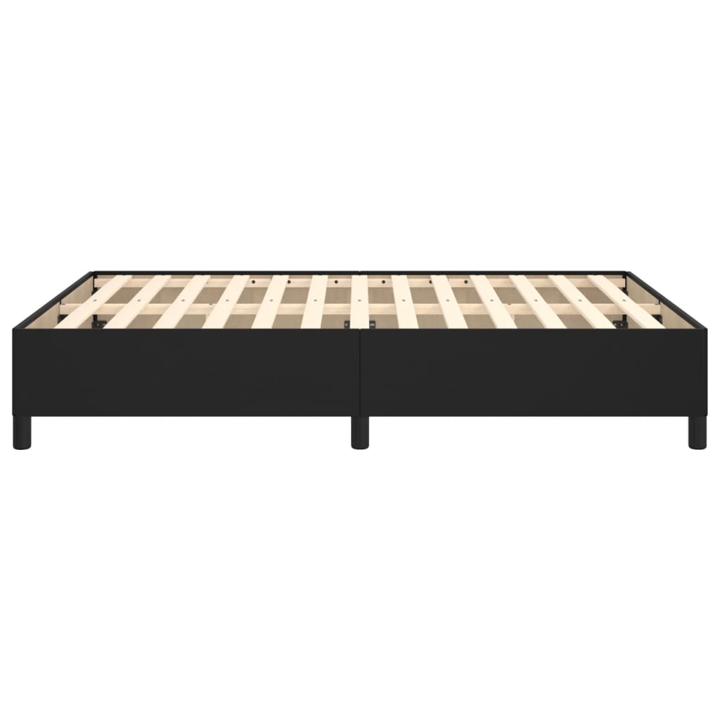Cadre de lit sans matelas noir 140x200 cm similicuir - XIOS