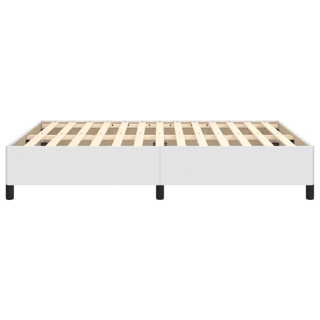 Cadre de lit sans matelas blanc 140x200 cm similicuir - XIOS