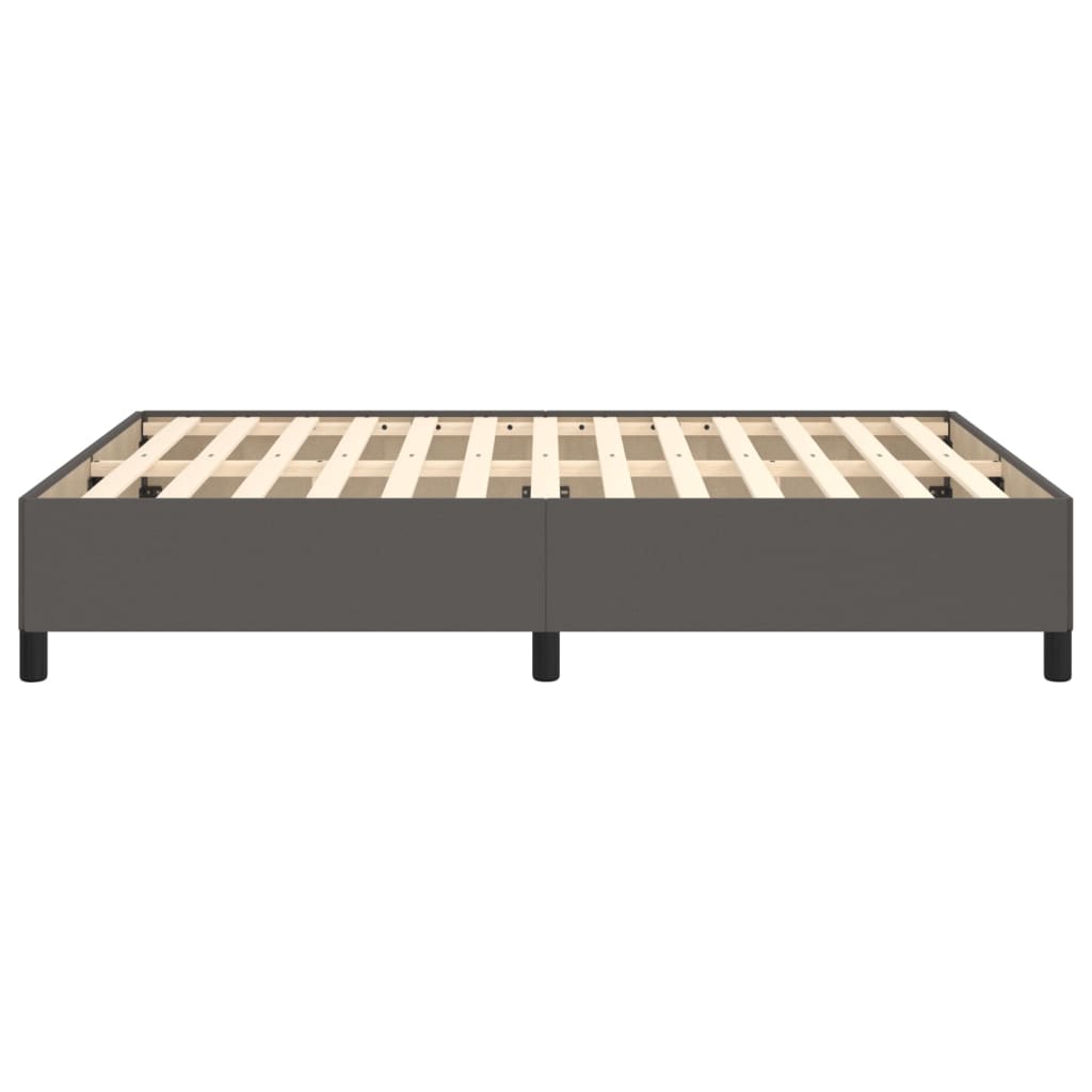 Cadre de lit sans matelas gris 140x200 cm similicuir - XIOS