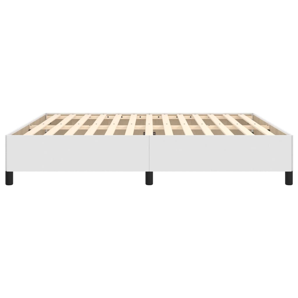 Cadre de lit sans matelas blanc 160x200 cm similicuir - XIOS
