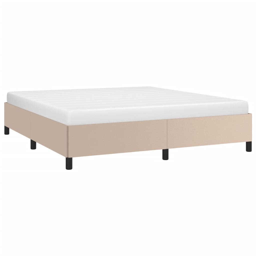 Cadre de lit sans matelas cappuccino 160x200 cm similicuir - XIOS