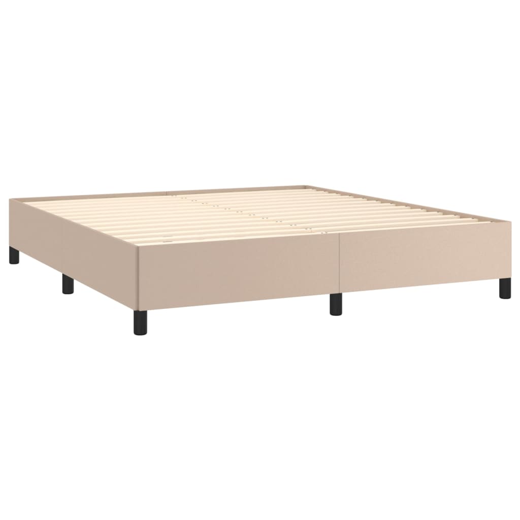 Cadre de lit sans matelas cappuccino 160x200 cm similicuir - XIOS