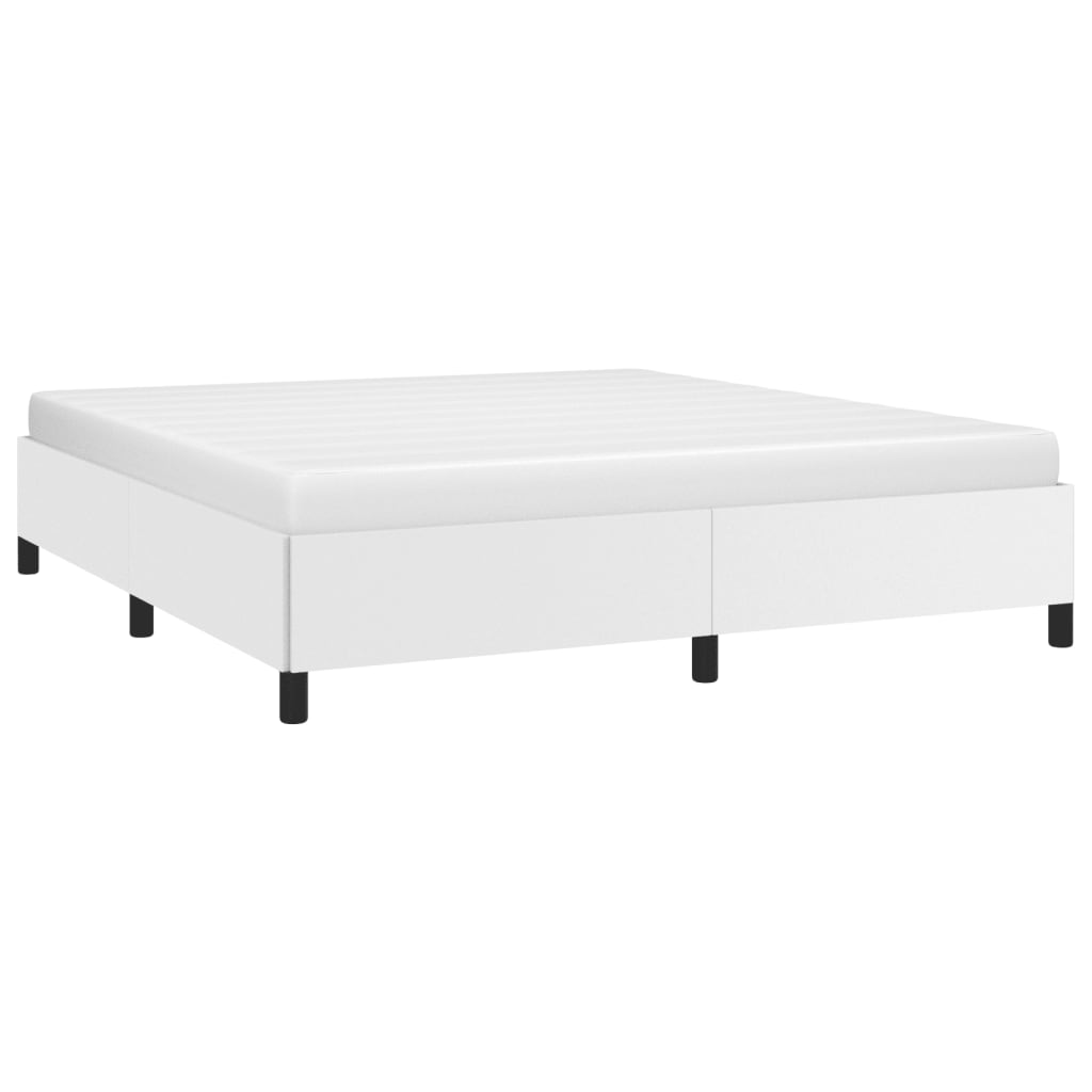 Cadre de lit sans matelas blanc 180x200 cm similicuir - XIOS