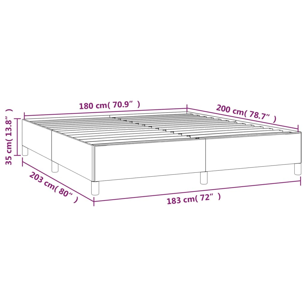 Cadre de lit sans matelas blanc 180x200 cm similicuir - XIOS