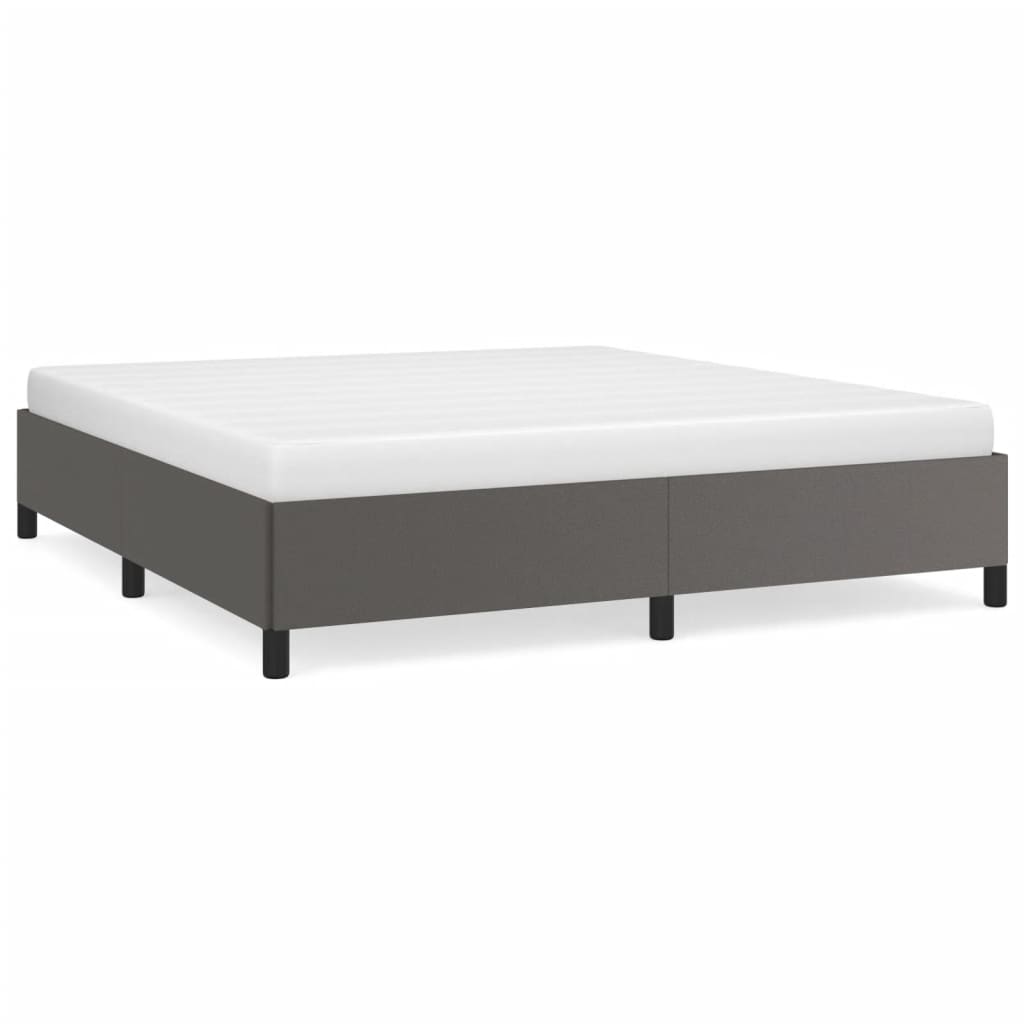 Cadre de lit sans matelas gris 180x200 cm similicuir - XIOS