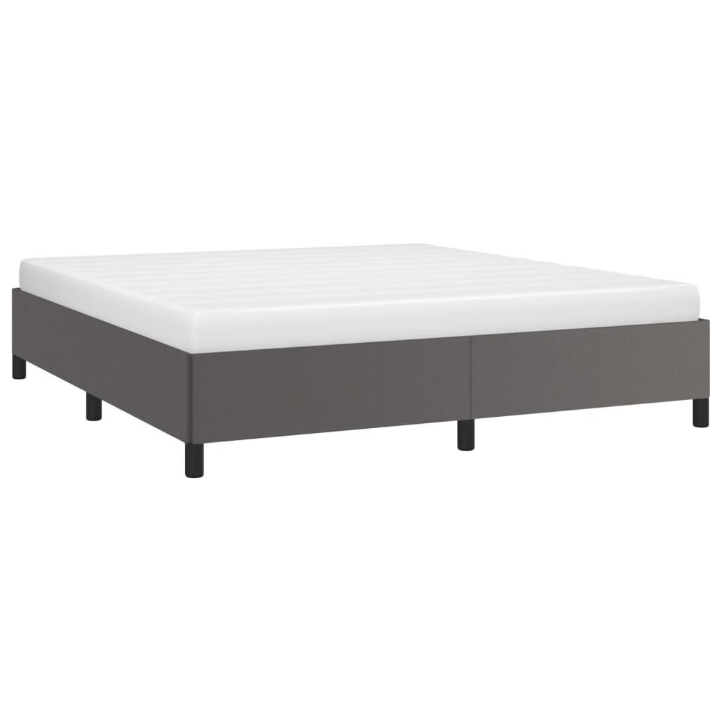 Cadre de lit sans matelas gris 180x200 cm similicuir - XIOS