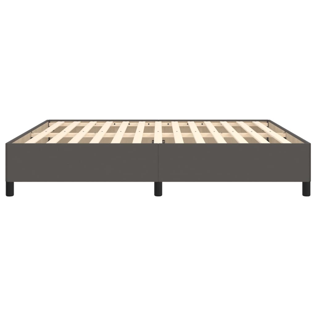 Cadre de lit sans matelas gris 180x200 cm similicuir - XIOS