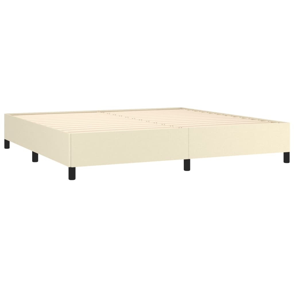 Cadre de lit sans matelas crème 200x200 cm similicuir - XIOS