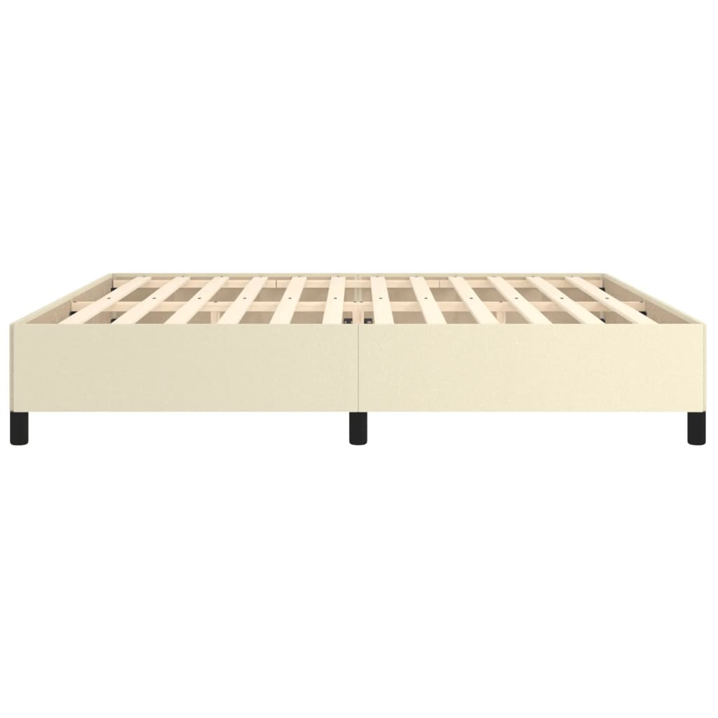 Cadre de lit sans matelas crème 200x200 cm similicuir - XIOS