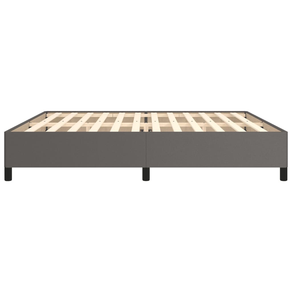 Cadre de lit sans matelas gris 200x200 cm similicuir - XIOS