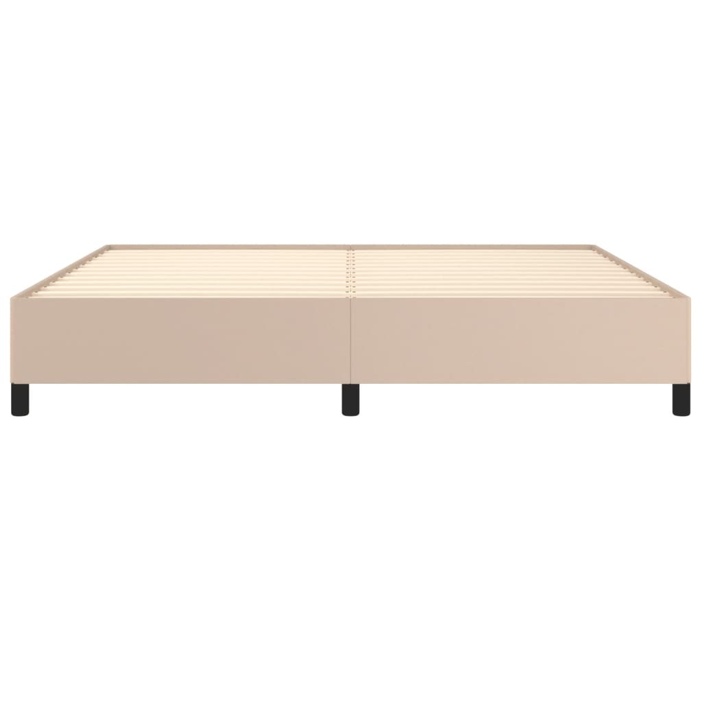 Cadre de lit sans matelas cappuccino 200x200 cm similicuir - XIOS