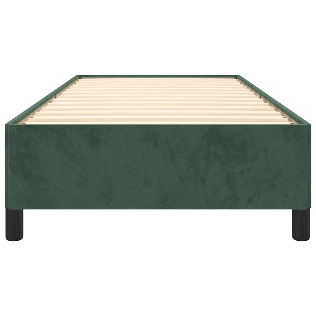 Cadre de lit sans matelas vert foncé 80x200 cm velours - XIOS